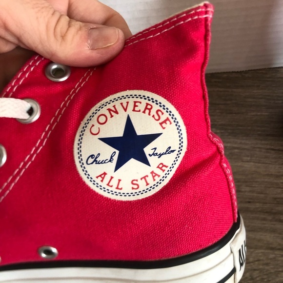 Hot Pink Unisex High Top Converse - Picture 13 of 13